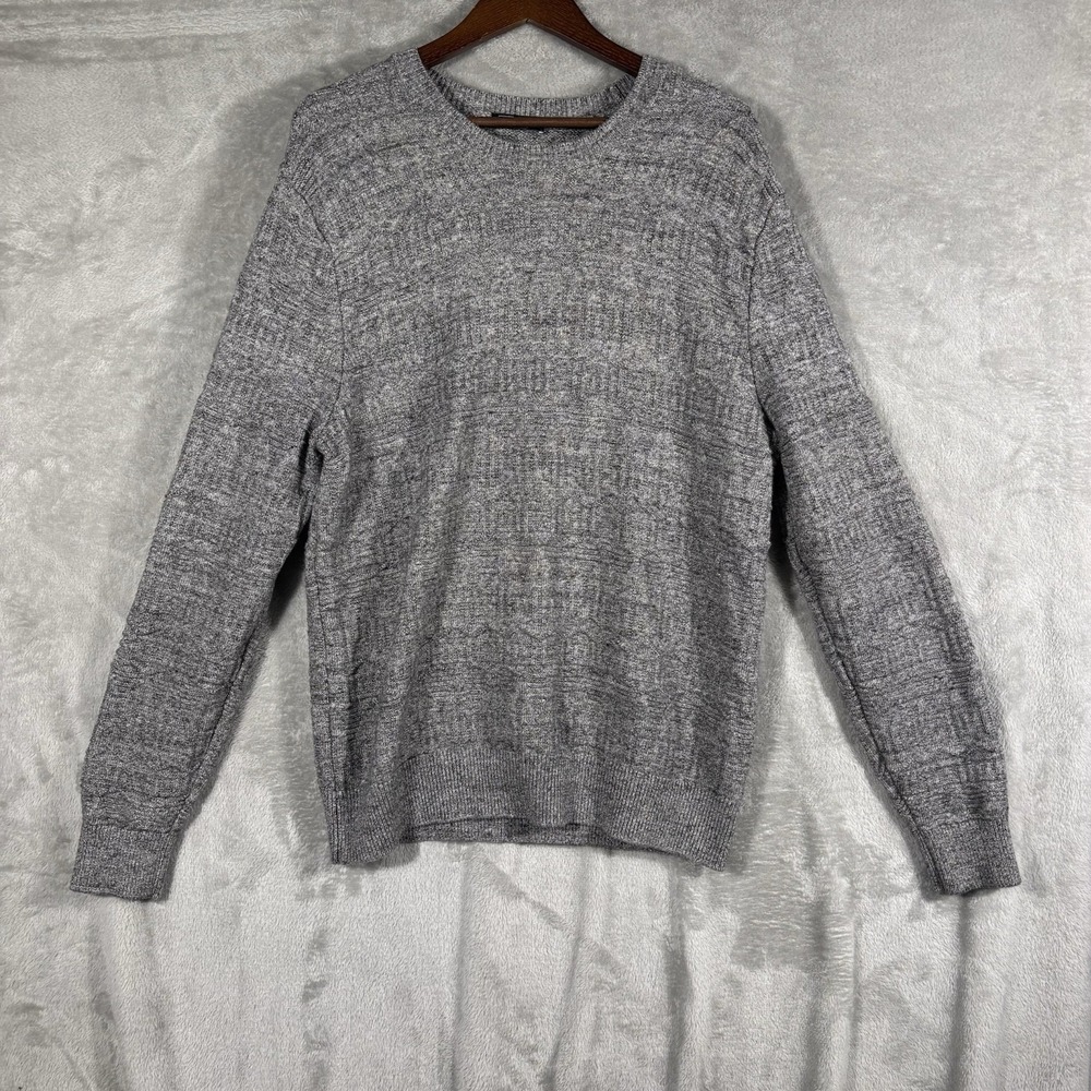 Gap Knit Sweater Gray Crewneck Cotton Mens XL Casual Preppy‎ Outdoors